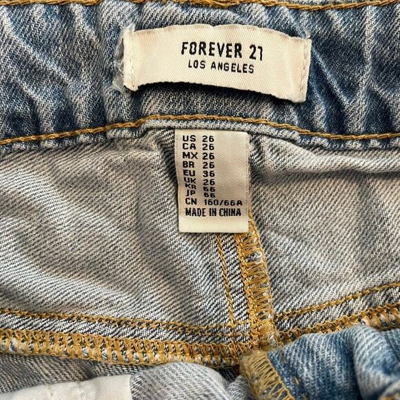 Forever 21 Denim cut off shorts distressed womens juniors size 26 - Picture 2 of 3